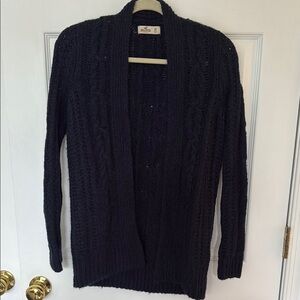 Hollister Navy Open Front Cardigan
